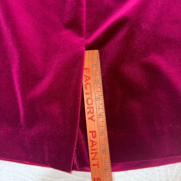 Vintage Burgundy Velvet A-Line Skirt Talbots Size 18 NWT - Picture 10 of 11